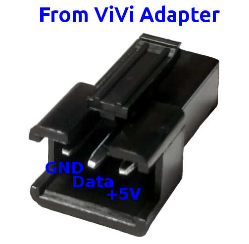 ViVi LED Adapter, Molex 4-pin to JST 3-pin
